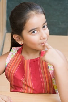 Girl playing with her dad